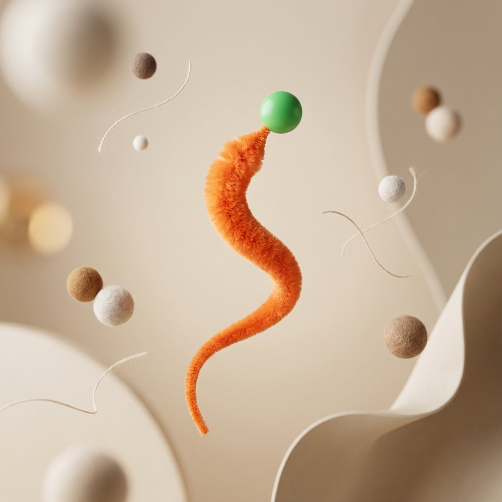 The Vela Spring-Worm: Interactive Bouncing Cat Toy