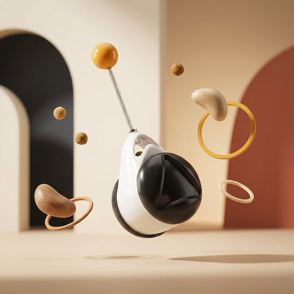 The Vela Balance-Bolt: 2-in-1 Tumbler & Turntable Cat Toy