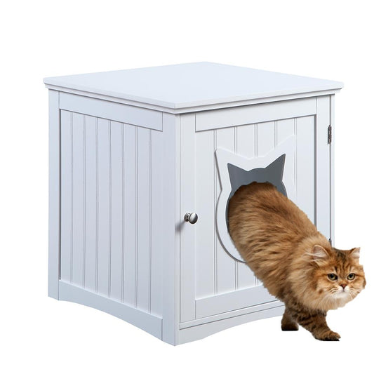 The Vela Haven: 2-in-1 Litter Box Enclosure & Side Table