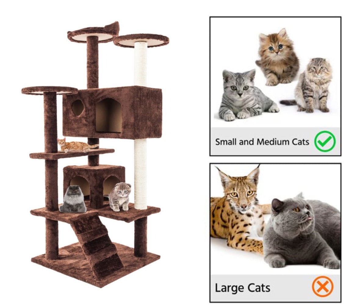 The Vela Vista: Multi-Level Sisal-Wrapped Cat Tower