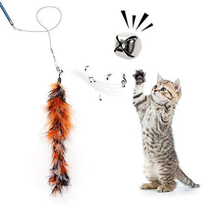 The Vela Flexi-Flirt: 3-Section Retractable Feather Wand