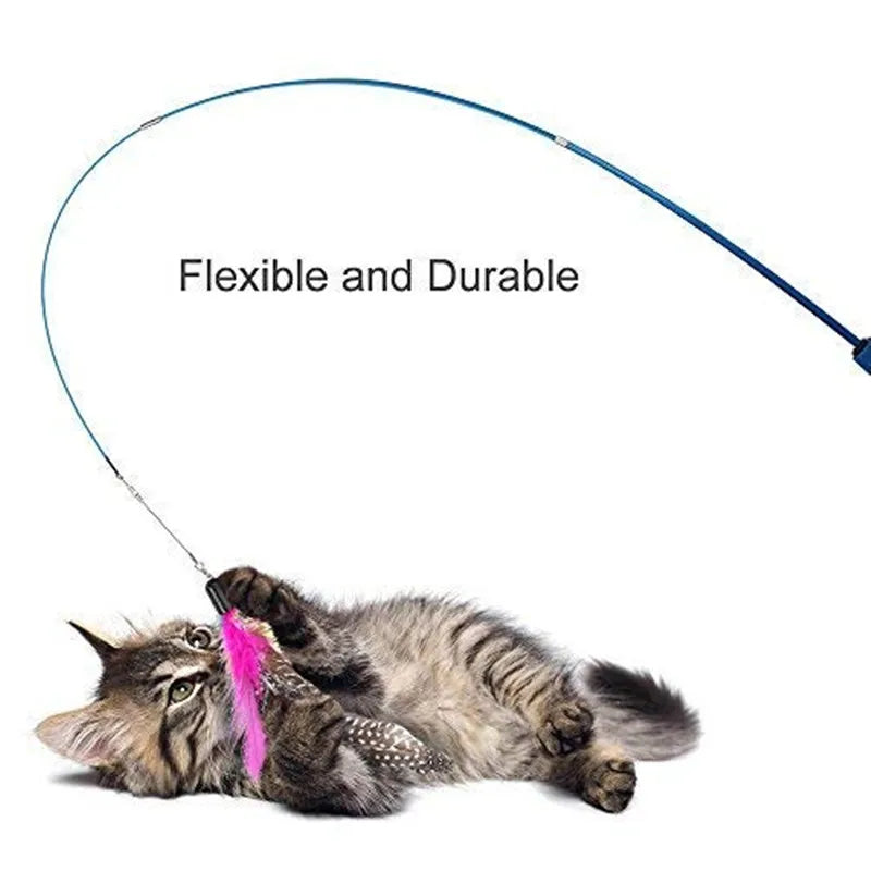 The Vela Flexi-Flirt: 3-Section Retractable Feather Wand