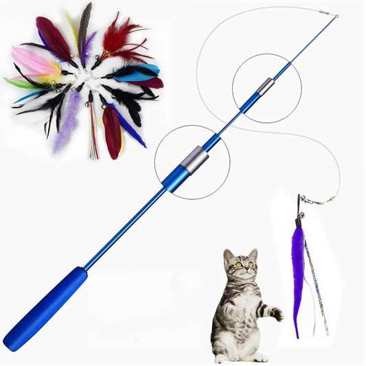 The Vela Flexi-Flirt: 3-Section Retractable Feather Wand