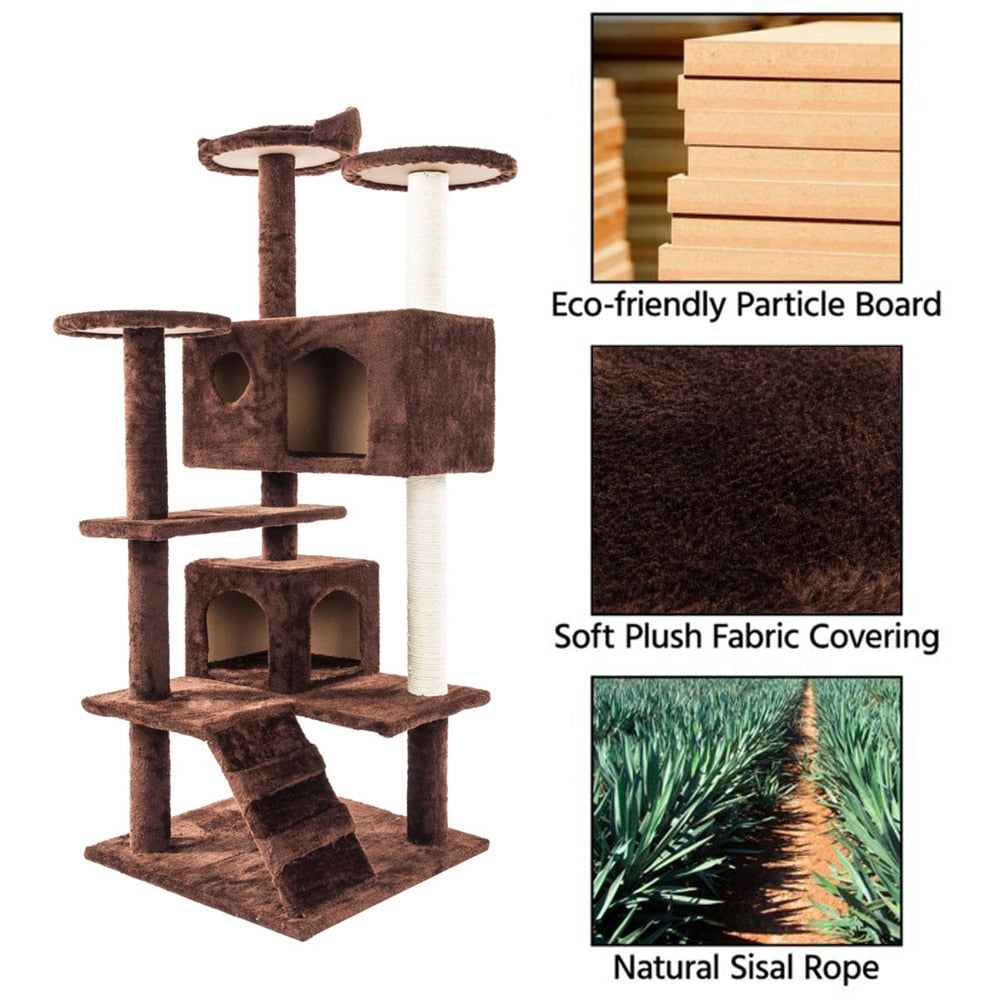 The Vela Vista: Multi-Level Sisal-Wrapped Cat Tower