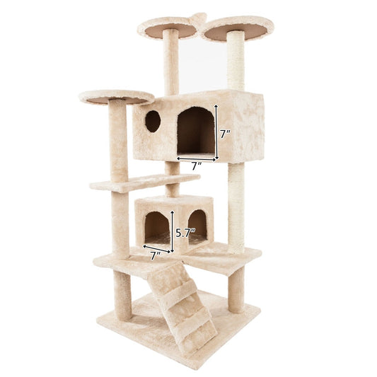 The Vela Vista: Multi-Level Sisal-Wrapped Cat Tower