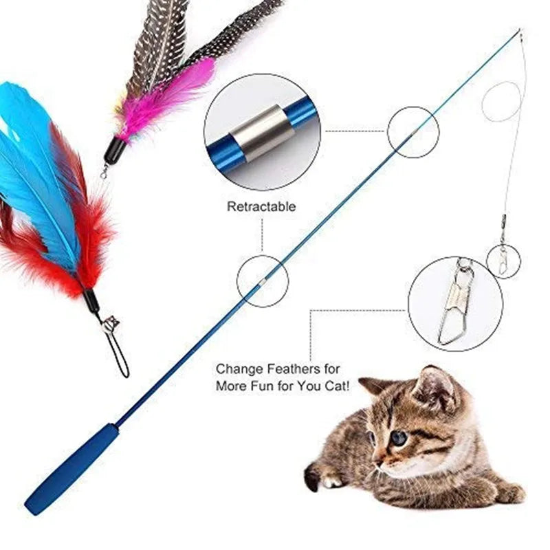 The Vela Flexi-Flirt: 3-Section Retractable Feather Wand