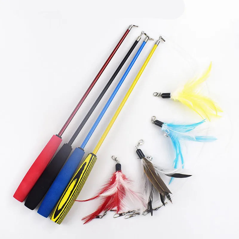 The Vela Flexi-Flirt: 3-Section Retractable Feather Wand