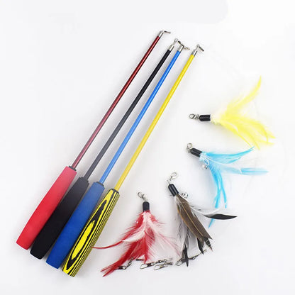 The Vela Flexi-Flirt: 3-Section Retractable Feather Wand