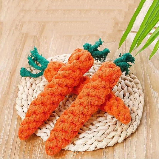 The Vela Crunch-Root: Cotton Rope Weaving Carrot Toy