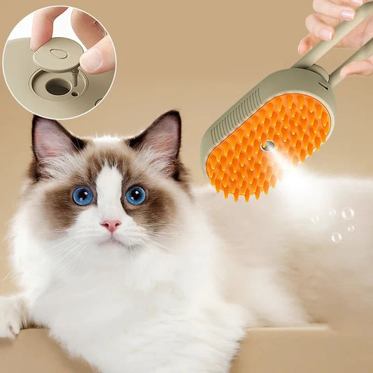 The Vela Steam-Groom: 3-in-1 Electric Pet Cleaning Brush