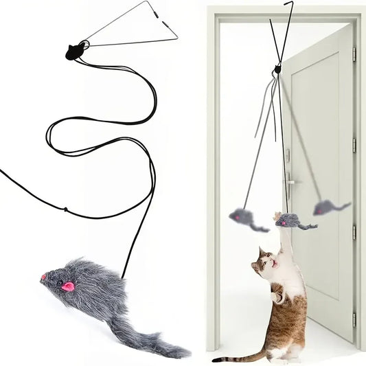 The Vela Leap-Hunter: Retractable Hanging Mouse Toy
