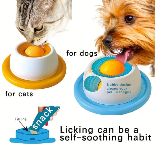 Pet Lick Mat Yogurt Licking Plate Slow Feeder for Dogs & Cats