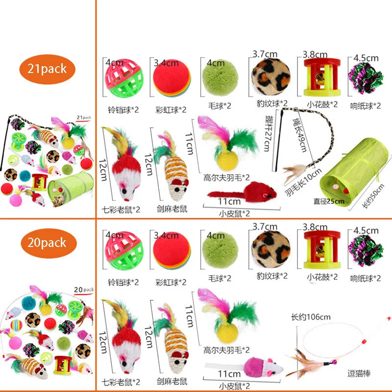 The Vela Purr-Pack: 21-Piece Interactive Kitten Variety Set