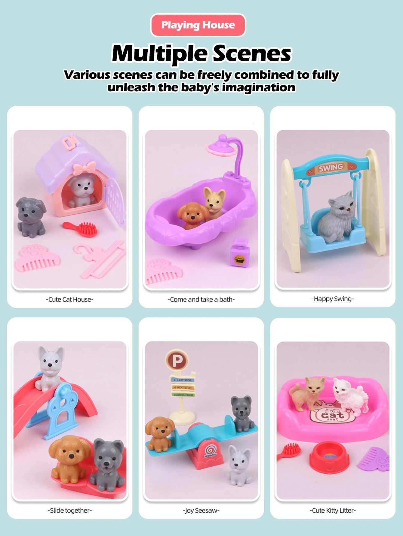 The Vela Family-Play: Deluxe Simulation Pet House Set