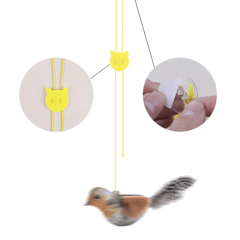 The Vela Sky-Swoop: Self-Adhesive Hanging Simulation Bird