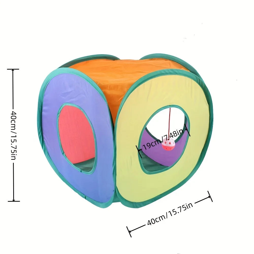 The Vela Prism-Play: Square Rainbow Pop-Up Tunnel