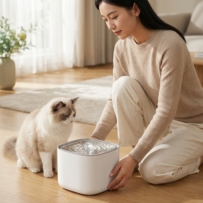 The Vela Hydro-Flow: 3L Auto-Recirculating Filter Fountain