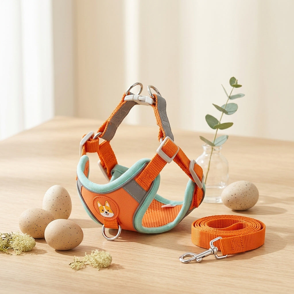 The Vela Suede-Soft: Reflective Multi-Adjustable Harness Set