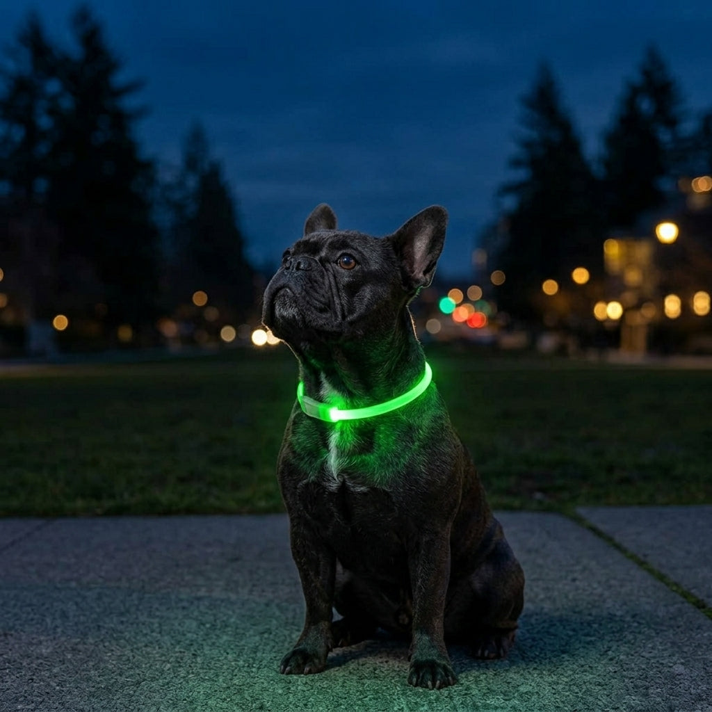 The Vela Glo-Neck: USB Rechargeable LED Safety Collar