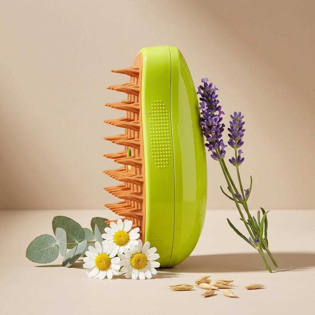 The Vela Steam-Groom: 3-in-1 Electric Pet Cleaning Brush