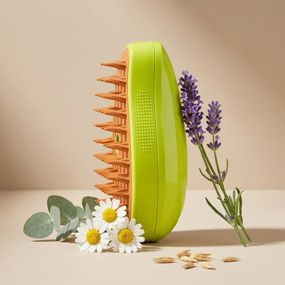 The Vela Steam-Groom: 3-in-1 Electric Pet Cleaning Brush