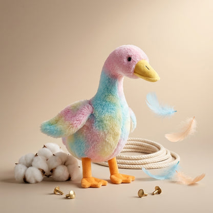 The Vela Rainbow-Duck: 50cm Soft Plush Companion