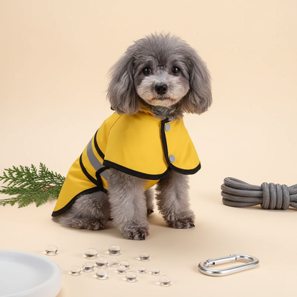 The Vela Storm-Shield: Adjustable Reflective Pet Raincoat