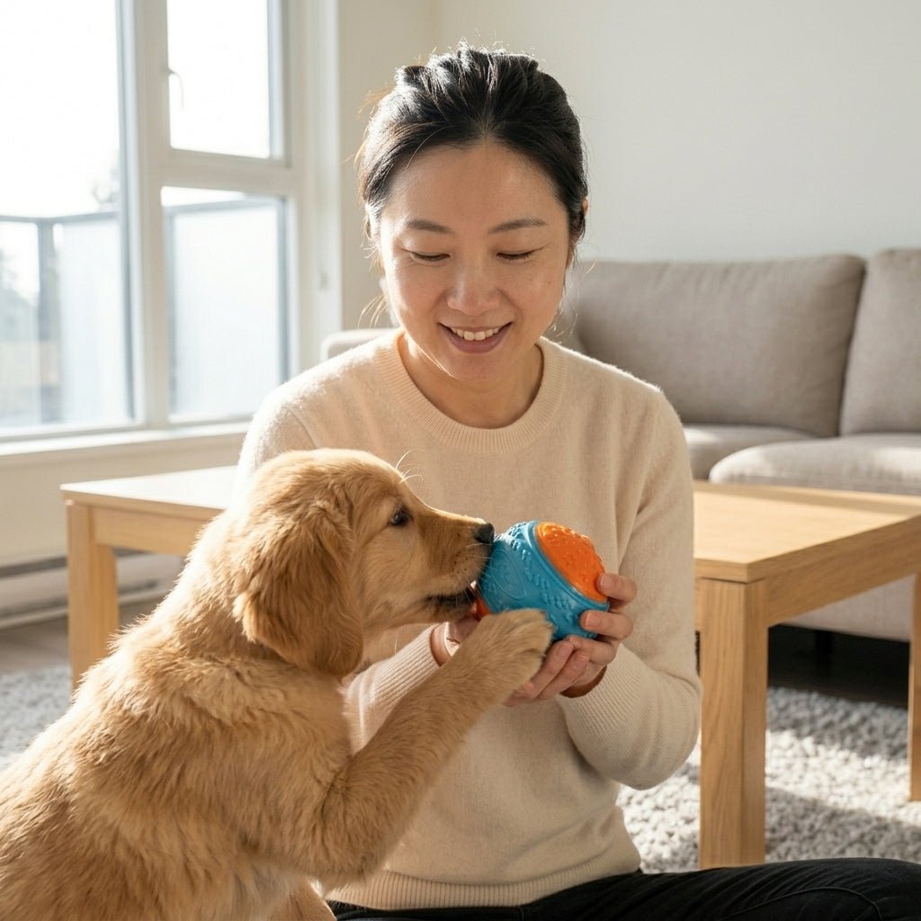 The Vela Chewy-Bounce: Squeaky Dental Play Ball