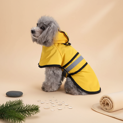 The Vela Storm-Shield: Adjustable Reflective Pet Raincoat