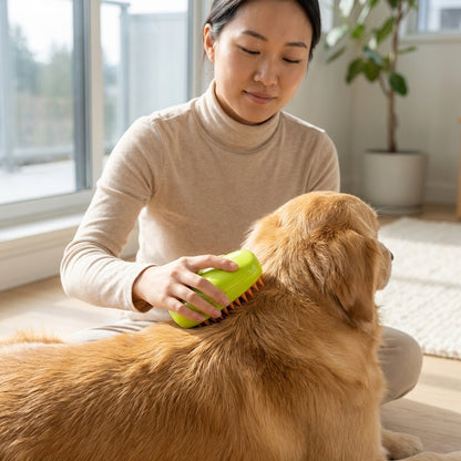 The Vela Steam-Groom: 3-in-1 Electric Pet Cleaning Brush