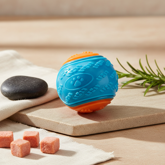 The Vela Chewy-Bounce: Squeaky Dental Play Ball