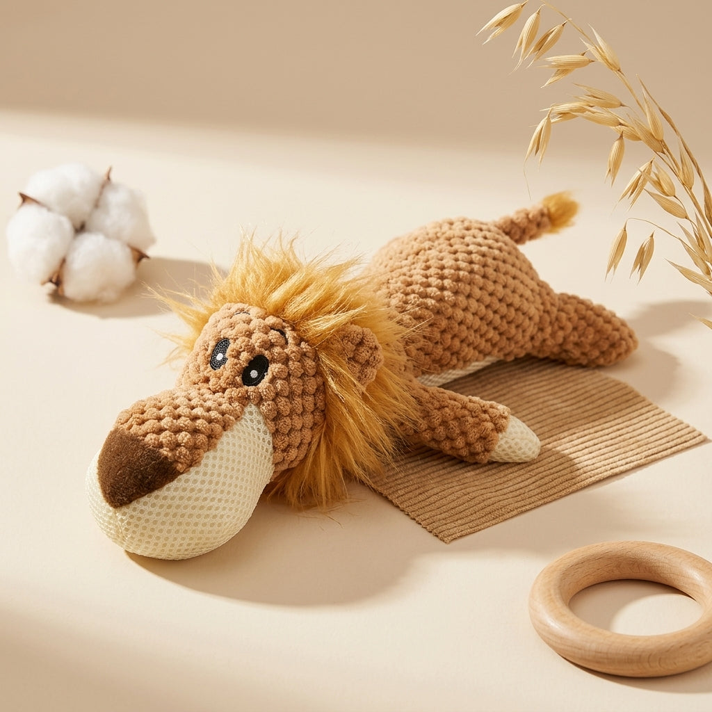 The Vela Plush-Pal: Sound-Interactive Bite Resistant Toy