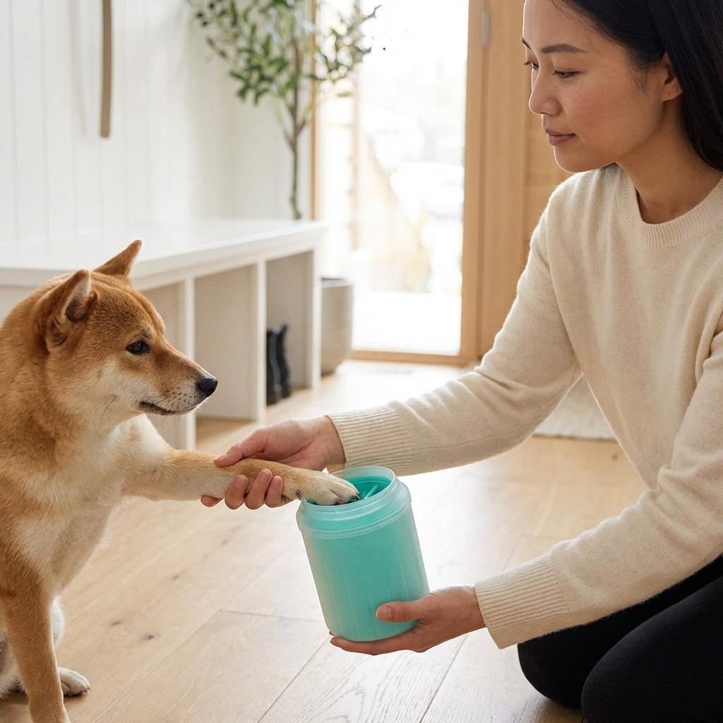 The Vela Paw-Purify: Portable Silicone Foot Washing Cup