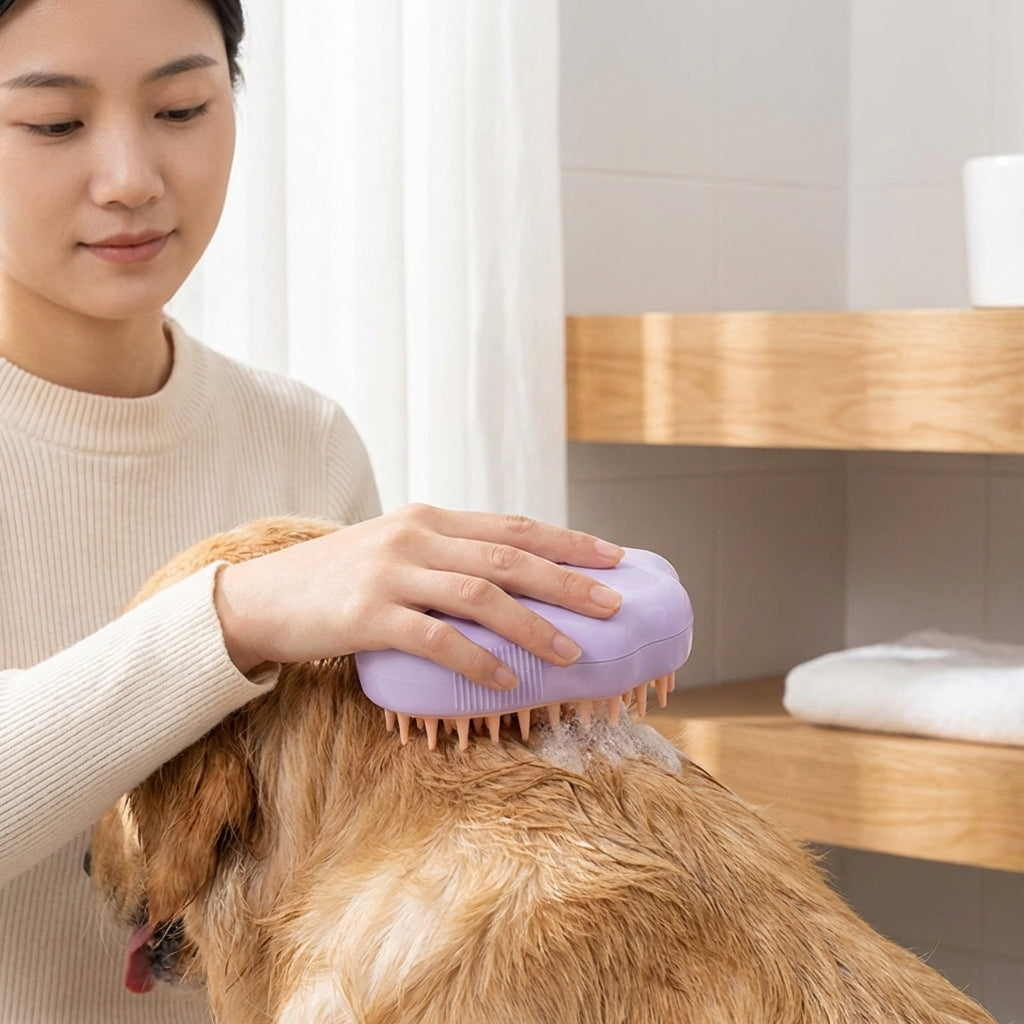 The Vela Steam-Groom: 3-in-1 Electric Mist & Massage Brush