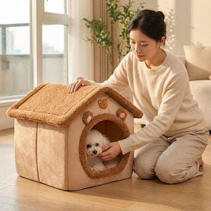 The Vela Slumber-Shack: All-Season Plush Pet House