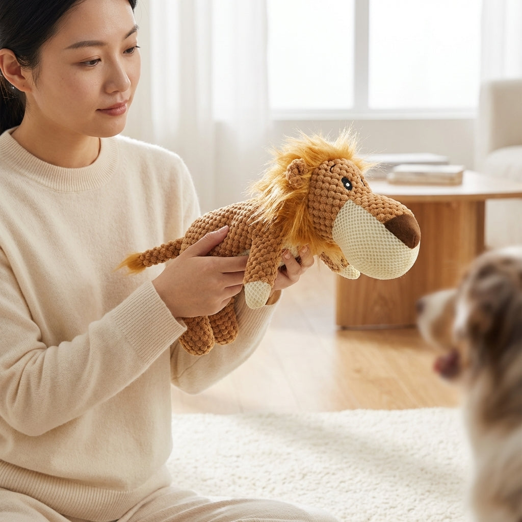 The Vela Plush-Pal: Sound-Interactive Bite Resistant Toy