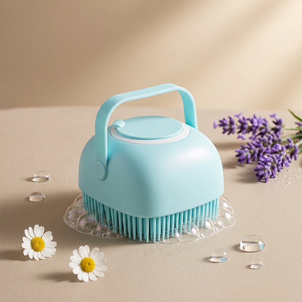 The Vela Scrub-Soothe: 2-in-1 Silicone Massaging Bath Brush