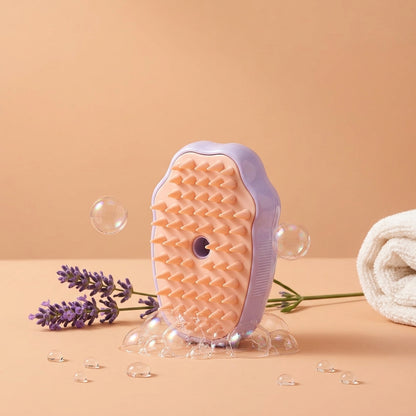 The Vela Steam-Groom: 3-in-1 Electric Mist & Massage Brush