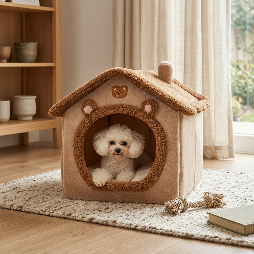 The Vela Slumber-Shack: All-Season Plush Pet House