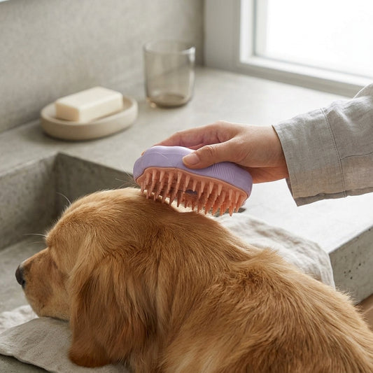 The Vela Steam-Groom: 3-in-1 Electric Mist & Massage Brush