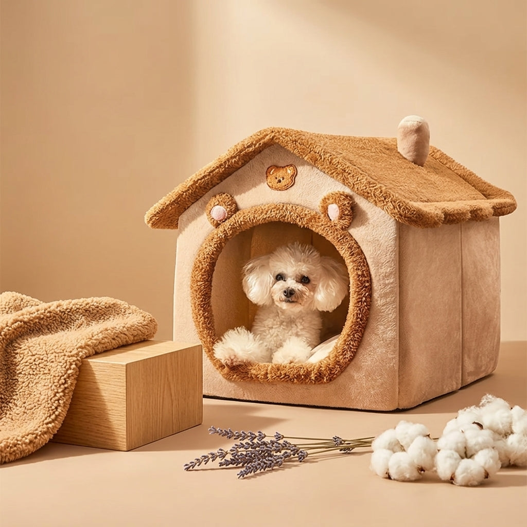 The Vela Slumber-Shack: All-Season Plush Pet House