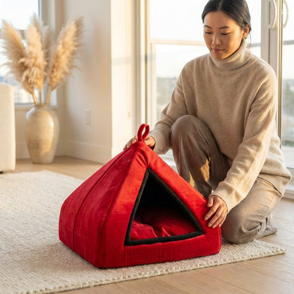The Vela Velvet Hideaway: Signature Pet Cocoon