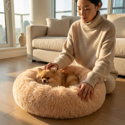 The Vela Cloud-Nest: Ultra-Plush Calming Pet Bed