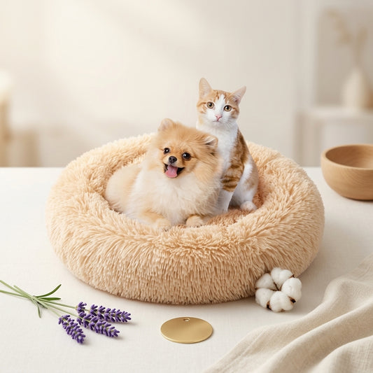 The Vela Cloud-Nest: Ultra-Plush Calming Pet Bed