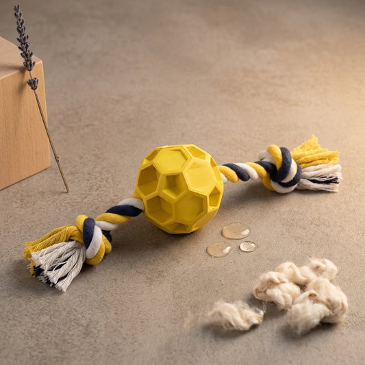 The Vela Dynamo: Indestructible Rope & Rubber Soccer Toy