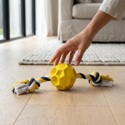 The Vela Dynamo: Indestructible Rope & Rubber Soccer Toy