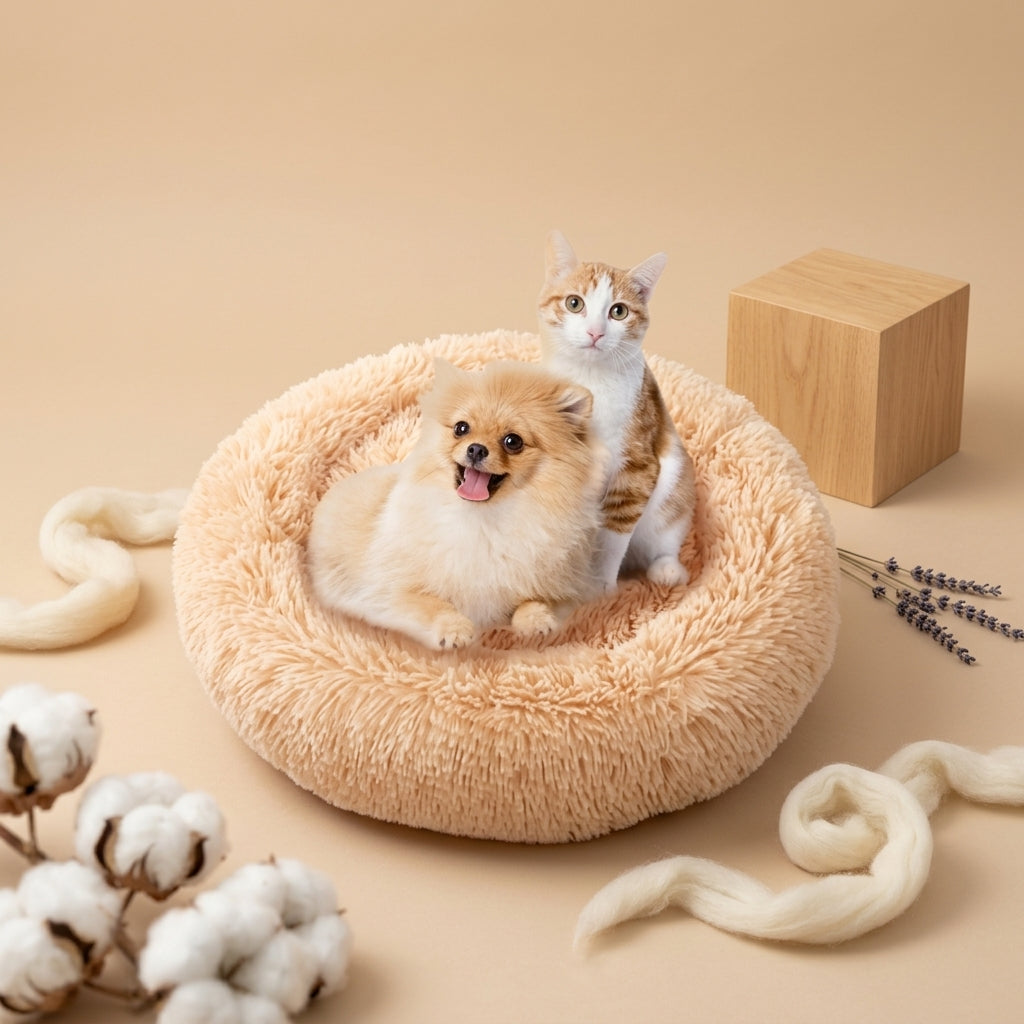 The Vela Cloud-Nest: Ultra-Plush Calming Pet Bed