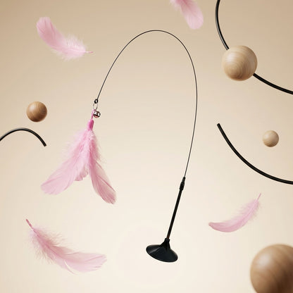 The Vela Flexi-Flutter: 2-in-1 Suction & Handheld Feather Teaser