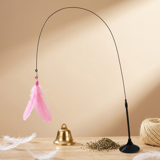 Vela Feather-Flex: 2-in-1 Suction Cup Cat Wand