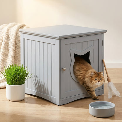 The Vela Haven: 2-in-1 Litter Box Enclosure & Side Table
